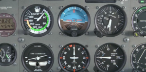 Instrument panel during slow flight