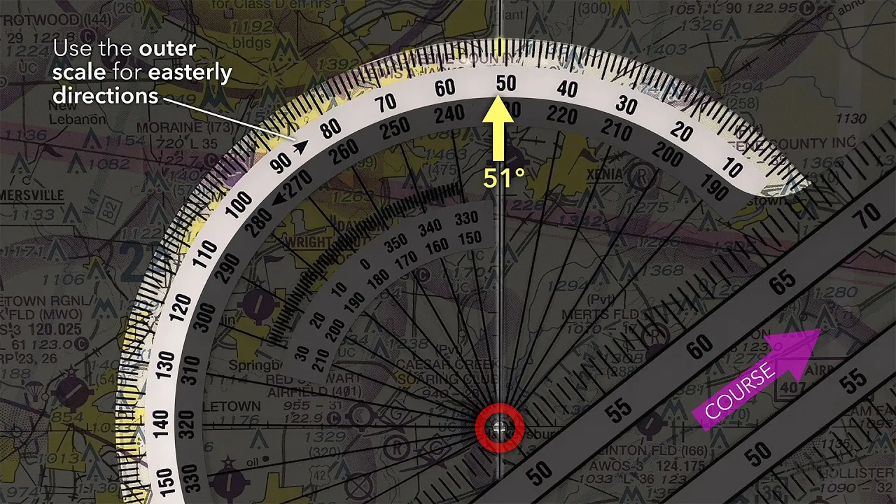 Video tip How to use a sectional plotter to plan a crosscountry
