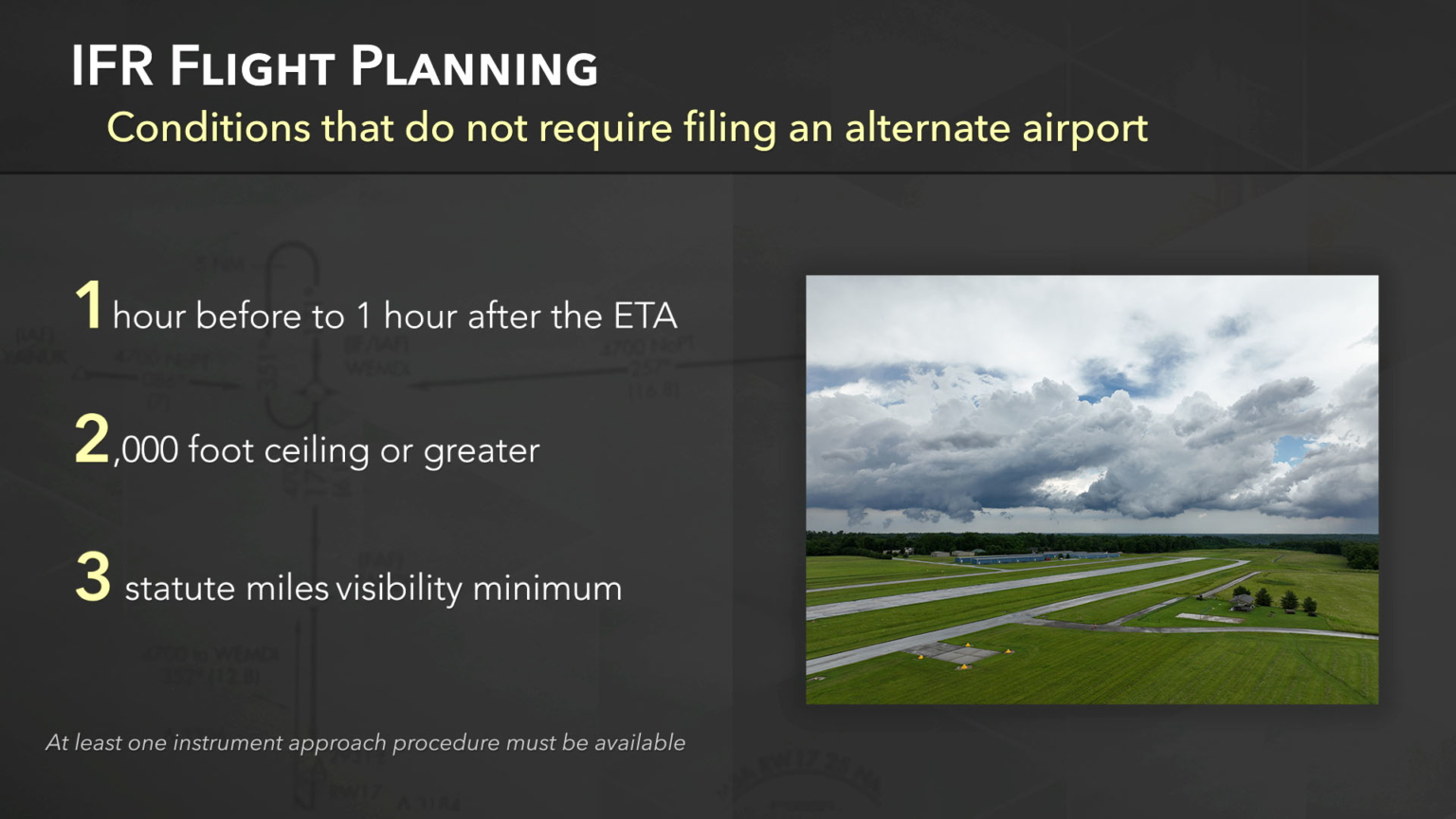 How to choose an alternate airport when planning an IFR flight Flight