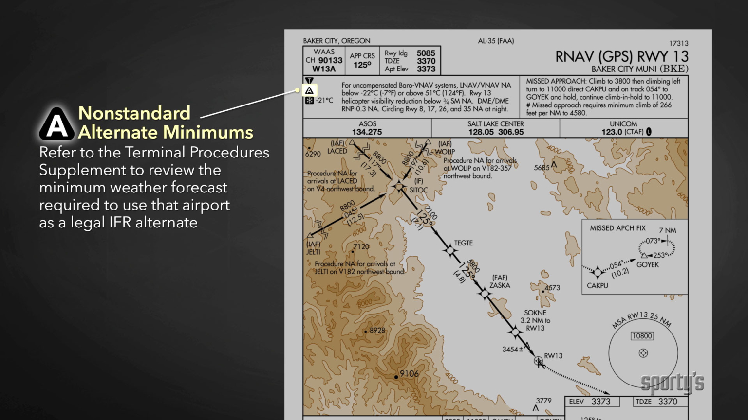 How to choose an alternate airport when planning an IFR flight Flight